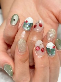 クリームソーダネイル