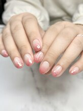 オレンジスティック/ピンクグラデーション　オーロラ