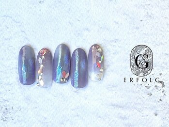 エアフォルクギンザ 横浜店(ERFOLG GINZA)/パープル×オーロラマーブル◎