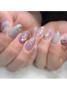 紫陽花つゆネイル