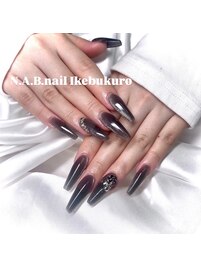 ブラックマグネットネイル