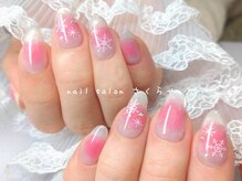 さくらや/チーク×マグ☆雪の結晶ネイル