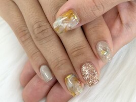 【森】大理石ネイル