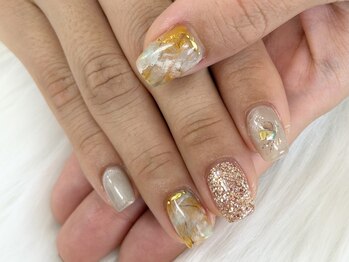 【森】大理石ネイル