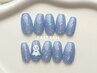 《梅雨ネイル》500円引き♪ きらきらブルー×てるてるぼうず*