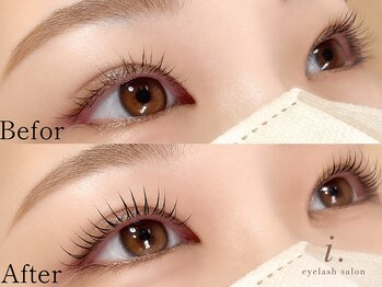 まつげパーマ・マツエク・LED・眉毛専門店　i.【アイドット】 /まつげパーマbefore→after♪