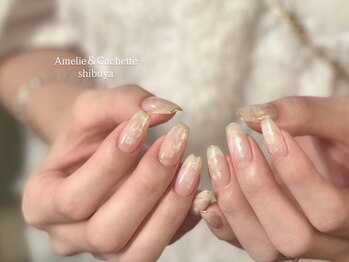 アメリアンドカシェット(Amelie&Cachette)/ニュアンスネイル:aoi