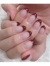 シンプル赤フレンチ
