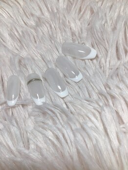 スピードネイル アンド アイ 宇土シティモール店/白フレンチ¥7150