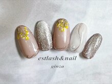 エストラッシュアンドネイル 銀座店(est lash&nail)/ミモザマグネットネイル