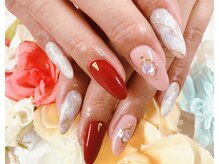 ディーネイル 天王寺(D-nail)/【小山】大理石風ネイル