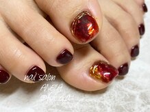 アネラ(ANELA)/ボルドーフットネイル