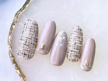 ネイルサロンフォーユー(for u)/ツイードネイル¥7980