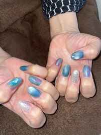 ニュアンスブルーネイル