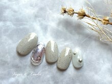 ヴィガー アンド ルックス 白金 目黒(Vigor&Looks)/ワンカラー　星ネイル