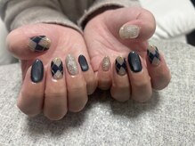 ルミナス(Luminous)/ネイビーマグネットアーガイル柄