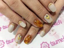 ネイルサロン 爪吉/人気のべっ甲を指し柄に☆