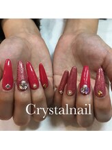 クリスタルネイル ボンベルタ橘店(CRYSTAL NAIL)/スカルプ＋ゴージャスネイル