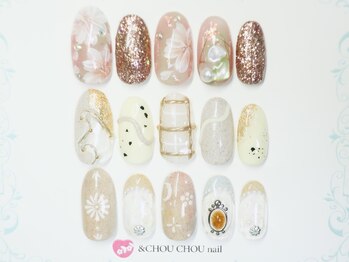 アンドシュシュネイル(&CHOU CHOU nail)/４月の新作デザイン￥８９８０