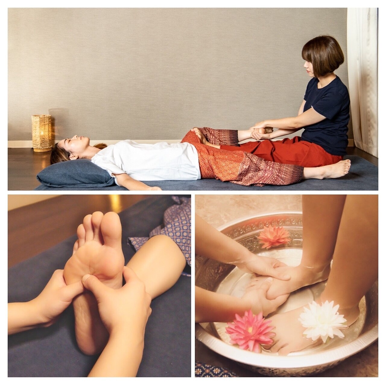 【足の冷え・むくみに☆】タイ古式50分＋リフレ（足つぼ）40分 計95分