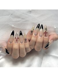 フレンチ/黒/赤