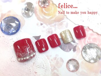ネイルサロン フェリーチェ(felice)/【定額フットネイル】¥8500
