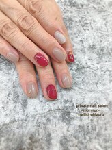 プライベート ネイルサロン マーマ(murmur)/赤ネイル