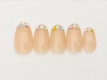 ネイルサロン アビー グランデュオ蒲田店(abbie)/●フレンチビジュー¥11,385