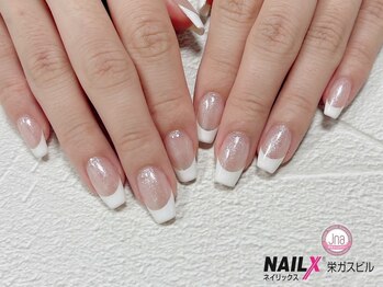 ネイリックス 栄ガスビル(NAILX)/きらきらフレンチネイル☆