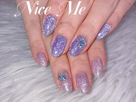 2色使いフラッシュネイル♪