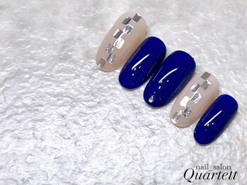 【ネイビー×ホロ×ベージュ】