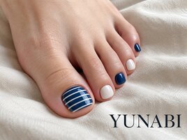 フット◆ネイビーボーダー