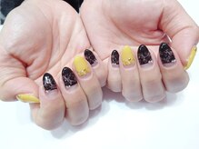 ネイル リッチ(Nail Rich)/ブラックレースアート☆