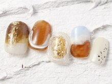 ジェミーネイル エビス(Jemiy nail ebisu)/ブラウンニュアンス金箔7755yen