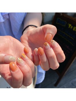 ネイルアルケー(Nail ARCHE)/オレンジマグネットネイル