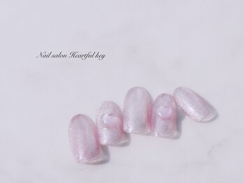 ネイルサロン ハートフルキー(Heartful key)/オーロラマグネット¥8000