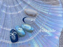 アントレッド(entraide)/韓国風リボンネイル