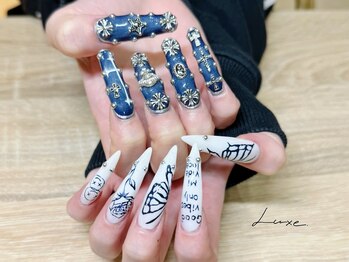 リュクス 新潟店(Luxe)/クロム・手描きゴテゴテネイル