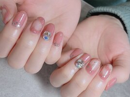 バレンタインネイル