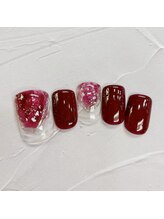 ネイルアンドまつげ リュフェール 五反田(Nail Lufaire)/footボルドーミラー