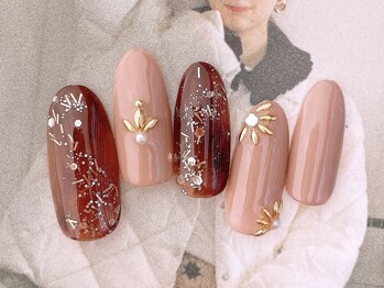 ネイルサロンフォーユー(for u)/べっこう×スタッズ　¥6980