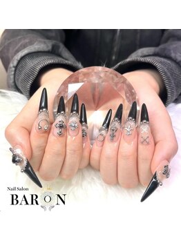 バロン 新宿店(BARON)/クール系黒フレンチ☆:*+..:+