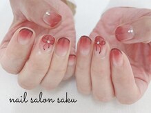 サク(saku)/定額デザイン/リボン/手描き