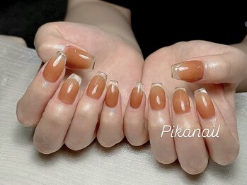 ピカネイル 上野 御徒町(Pika Nail)/スカルプフレンチxゴールド