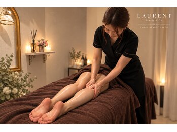 ローラント ビューティーアンドコー(LAURENT Beauty&co)の写真/パンパン脚・冷え・むくみに◎足先から丁寧に流して、帰り道まで軽やかな身体へ♪