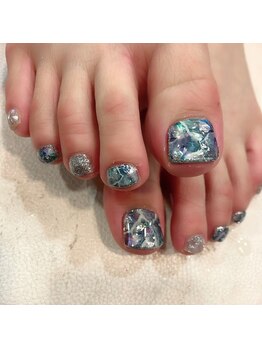 グラマラス アンジェアイ 荻窪店(glamourous ange eye)/大理石ネイル