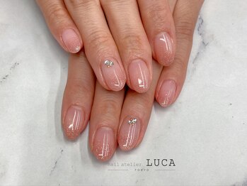 ネイルアトリエルカ(nail atelier LUCA)/M-13ピンクグラデーションネイル
