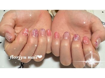 フロージュ ネイル(florjyu nail)/ツイードx'mas nail