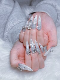 長さだし冬ネイル＊グラデ