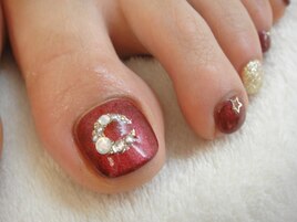 お月さま　フットネイル